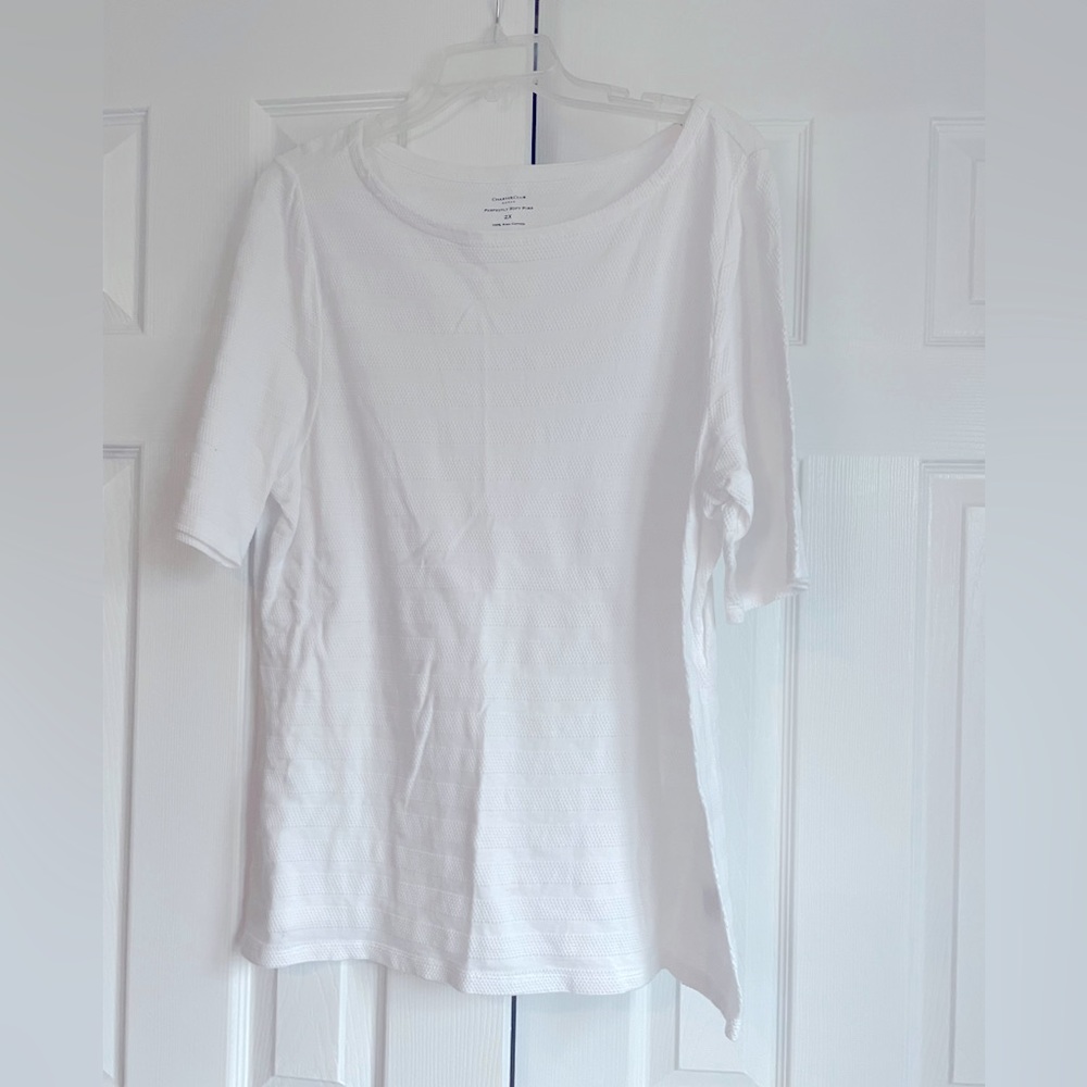 Nice white Pima cotton texture top